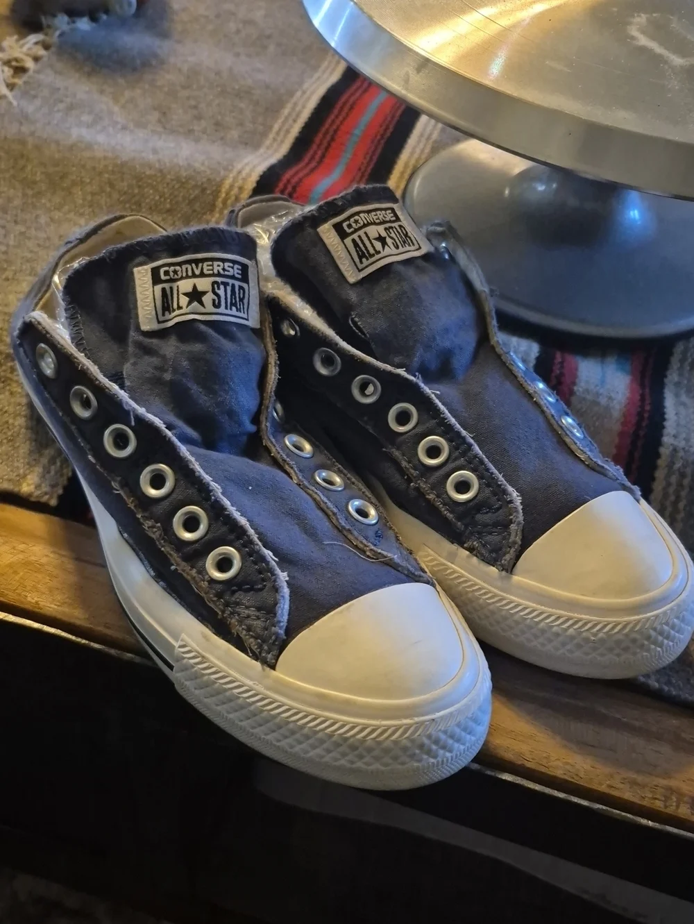 Converse Chuck Taylor Laceless All Star Low Profile Blue Denim Womens Sz.6.5.(#)
